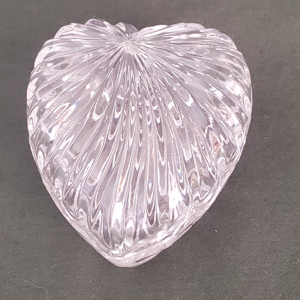 Crystal Heart Jewelry Cady Dish Container